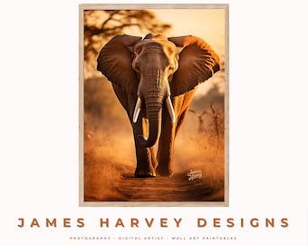 Elephant | Photography | Wall Art | Digital Download | Downloadable Wall Art | Digital Wall Art | Wall Decor