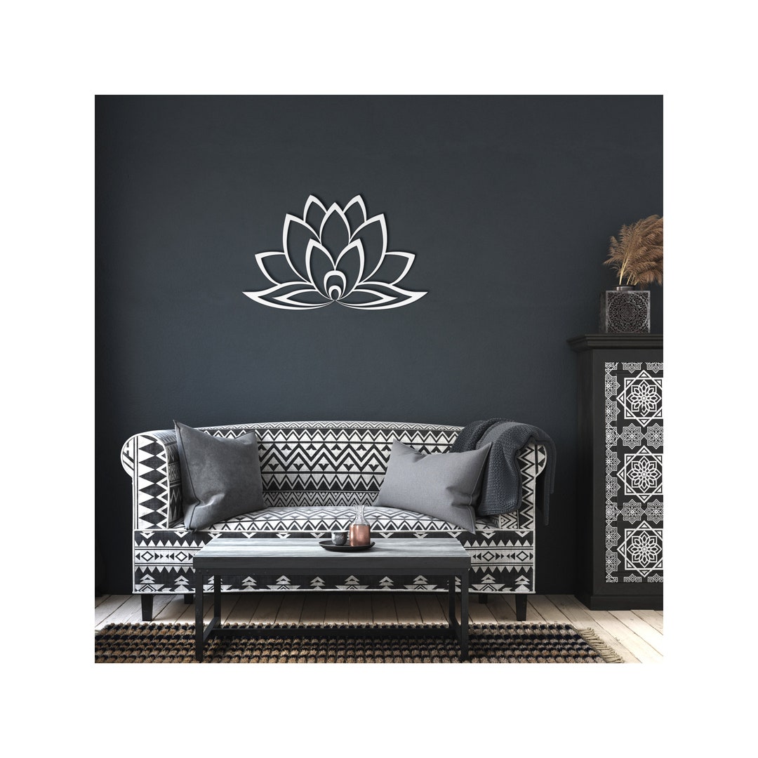 Lotus Metal Wall Art, Lotus Flower Wall Art, Metal Lotus Decoration