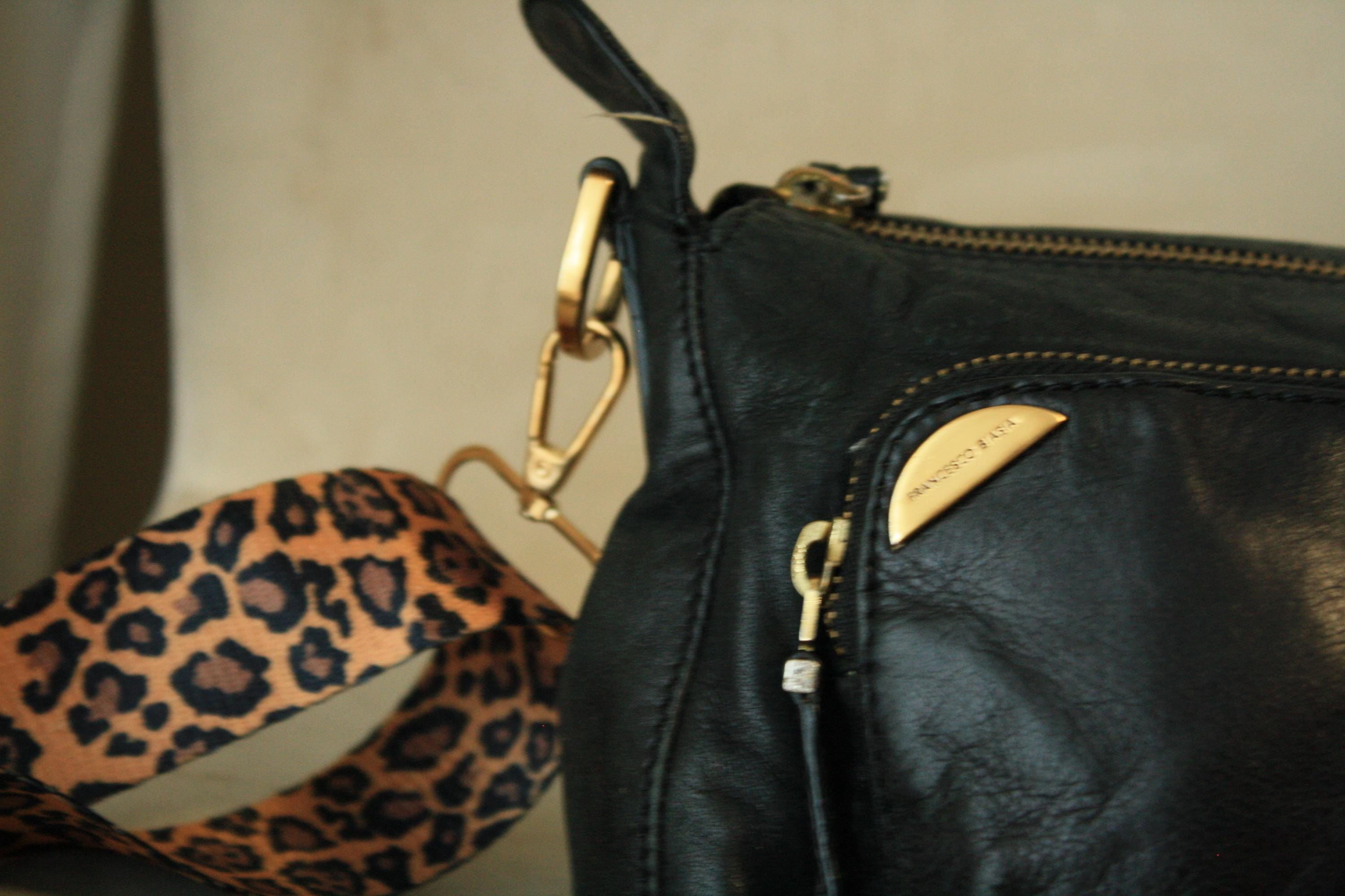 Francesco Biasia Leather Baguette: Vintage Y2K Italian Designer 
