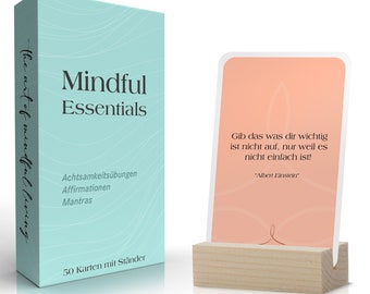 Oana Leca Motivatioskarten - zur Stärkung des Selbstbewusstseins - für mentale Stärke - Übungen - Selbstliebe - Mindfulness - (Mit Ständer)
