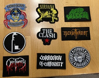 Patch Sticker Aufnäher Punk Metal Rock Band Death Black Trash 7