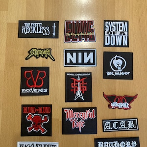 Patch Sticker Punk Metal Rock Band Death Black Trash 9