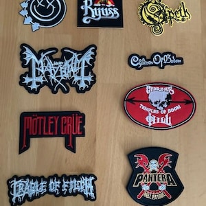 Patch Sticker Punk Metal Rock Band Death Black Trash 10