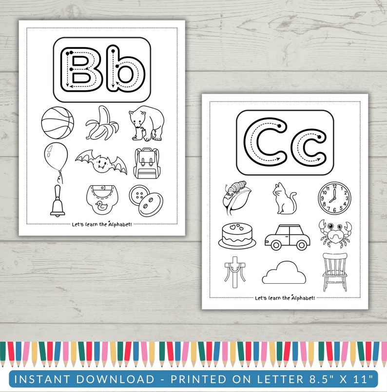 A to Z Alphabet Coloring Page - Il 794xN.5696586652 J45x 