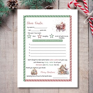 Santa Brief, Brief an den Weihnachtsmann, Santa Weihnachten, Wunschliste, Lieber Weihnachtsmann, Mein offizielles Weihnachten, Wunschliste, Weihnachtsmann, Danke Santa