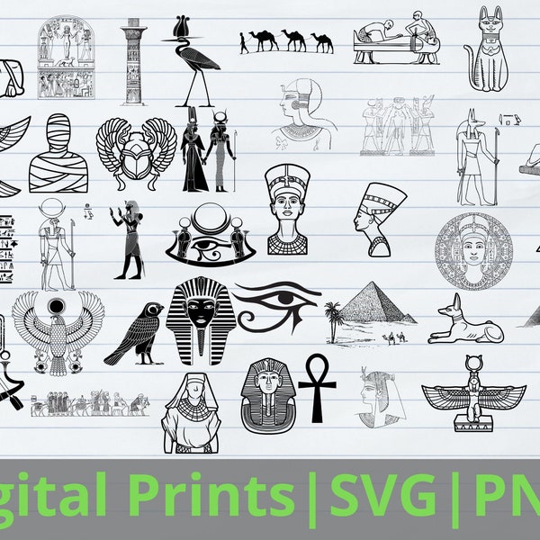 egypt Svg Cut File | ancient egypt  SVG| nefertiti SVG |png|Commercial & Personal Use | Instant download design for cricut or silhouette