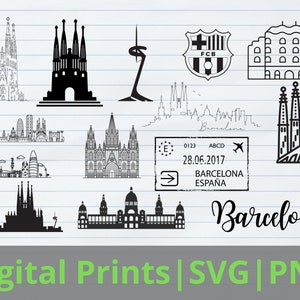 Barcelona Landmarks SVG Cut File | Sagrada Familia (Digital Download)