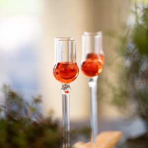 Hand-blown, personalized shot glass made of borosilicate glass / gift / handmade / DIY