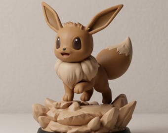 Eevee STL 3MF File – Inspired by Pokémon | 3D Print Fan Art Figurine | Pokemon 3D STL Figurines