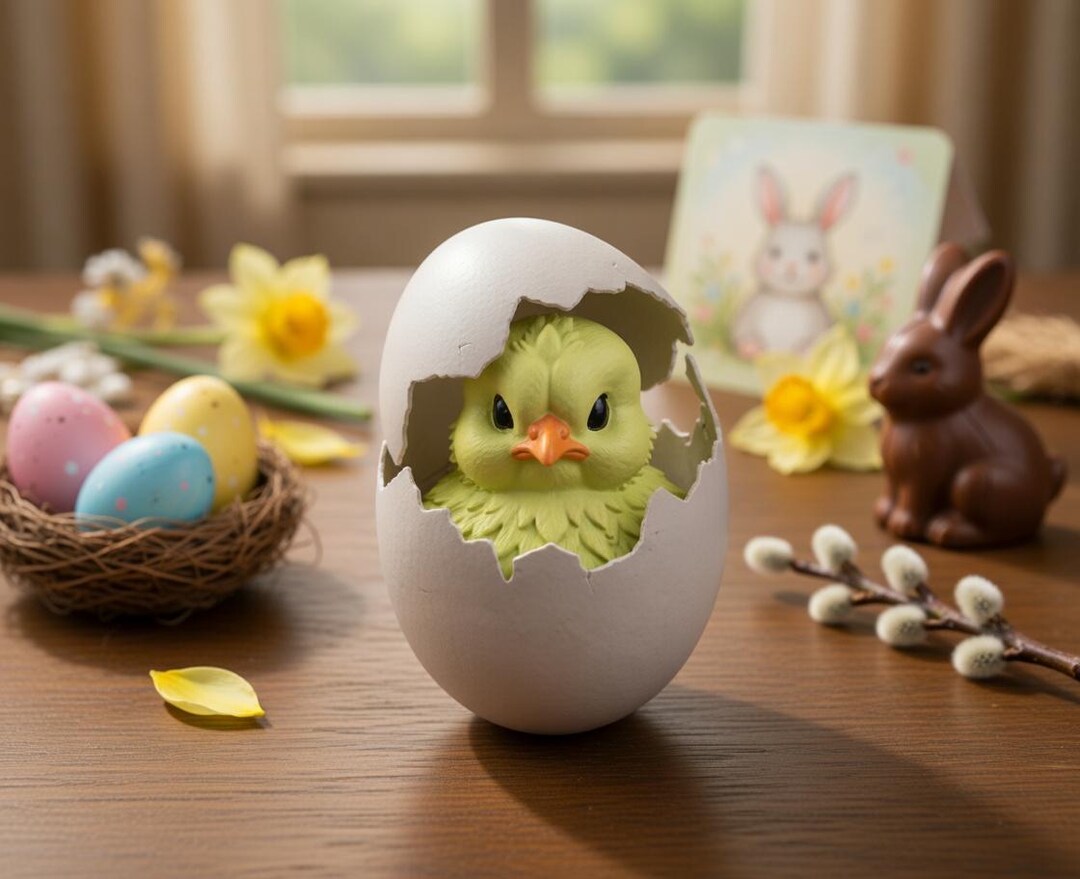 Hatching Chicken STL 3MF File – Inspired by Easter Decoration | 3D ...