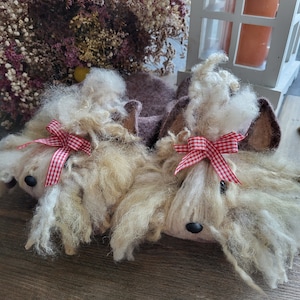 Yorkshire Terrier dog organic eco wool handmade felted slippers warm handcrafted shoes animal housewarming Christmas wedding retirement gift