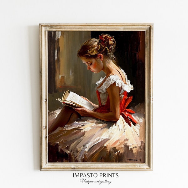 Antique Portrait Woman Reading | Vintage Print | Vintage Oil Painting | Woman Reading | Women Decor | Bedroom Wall Decor |