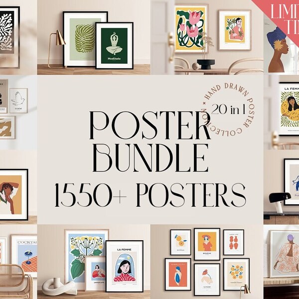 1500+ ECLECTIC Gallery Wall Art Prints Download, Printable Vintage Eclectic MEGA BUNDLE, Poster Set, Maximalist Home Decor