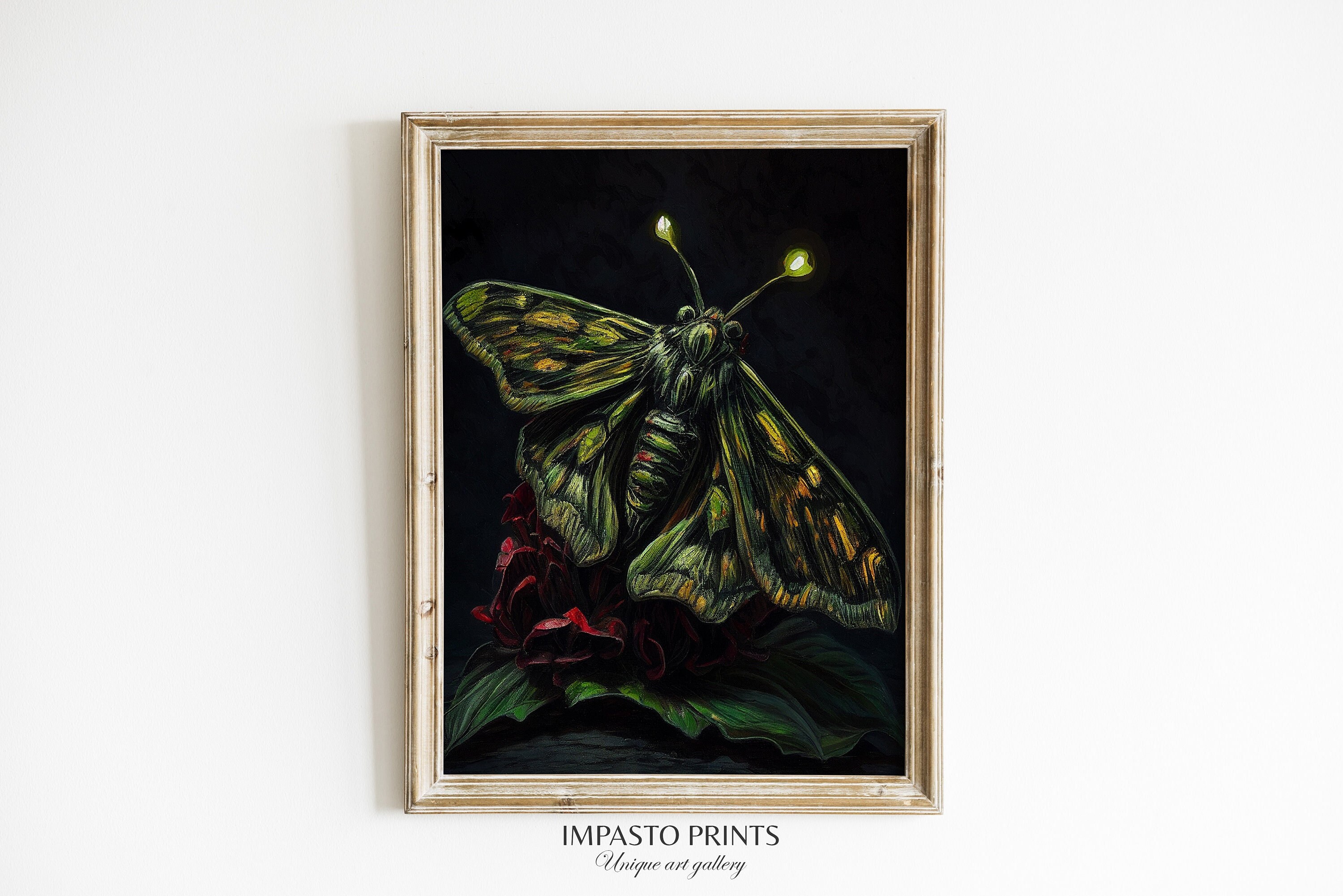 Dark Academia Moth Dark Cottagecore Wall Art Moody Floral Printable ...