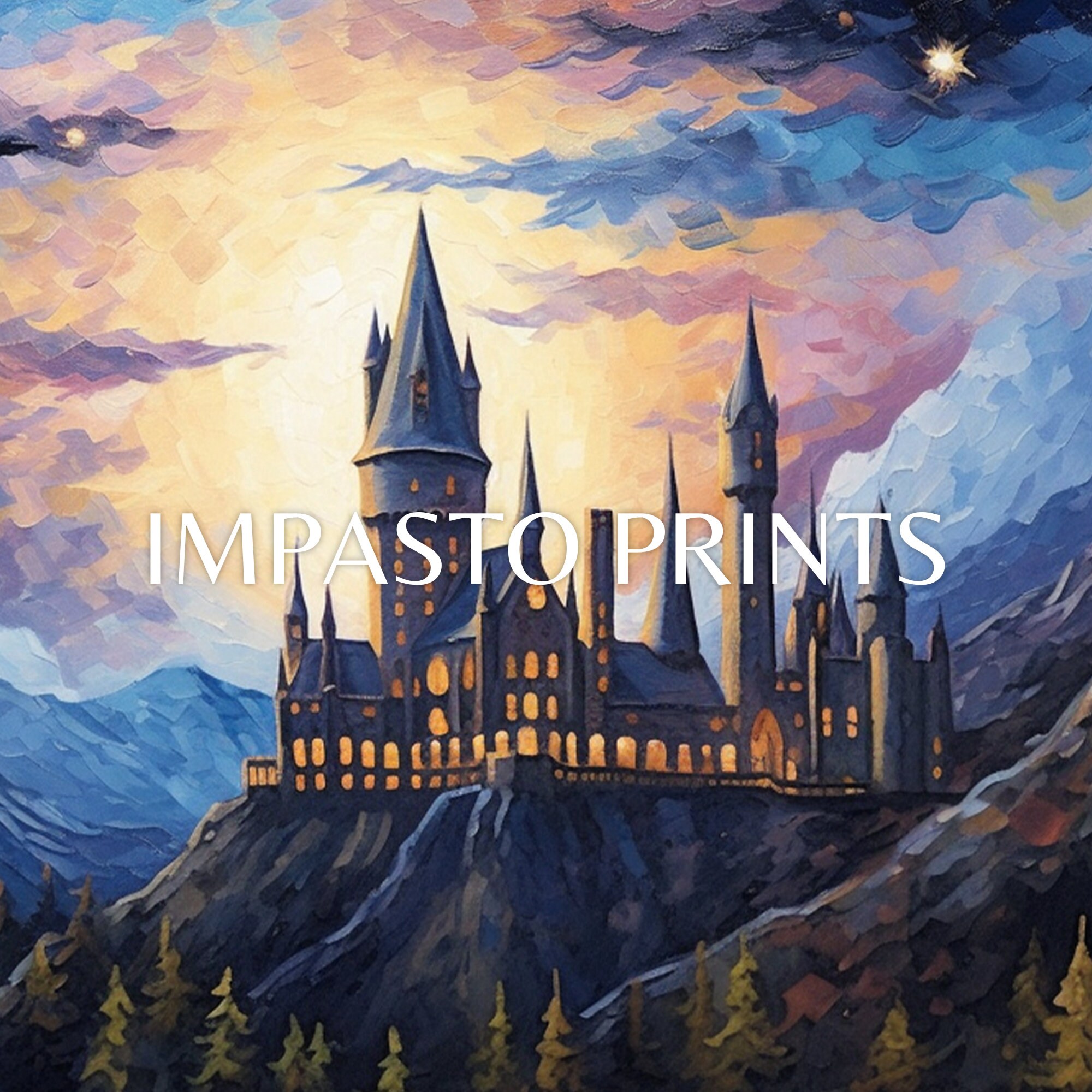 Vintage Wizard School, Harry Potter Poster, Hogwarts Magical Wizarding