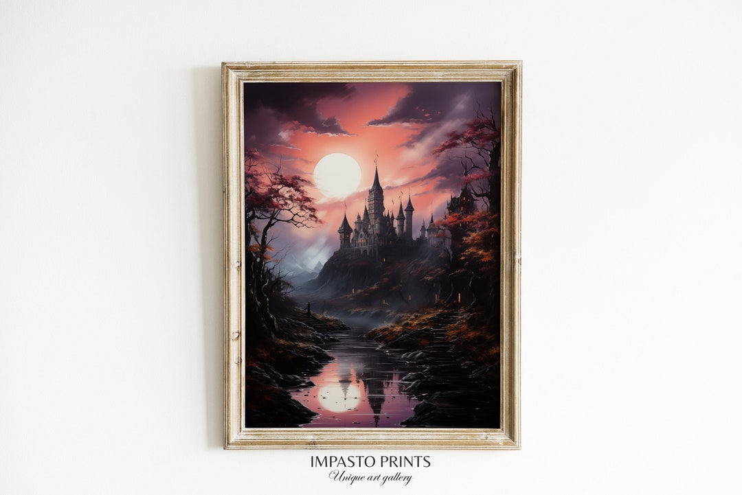 Gothic Wizardry Art Print, Magic School Poster, Enchanted Room Decor