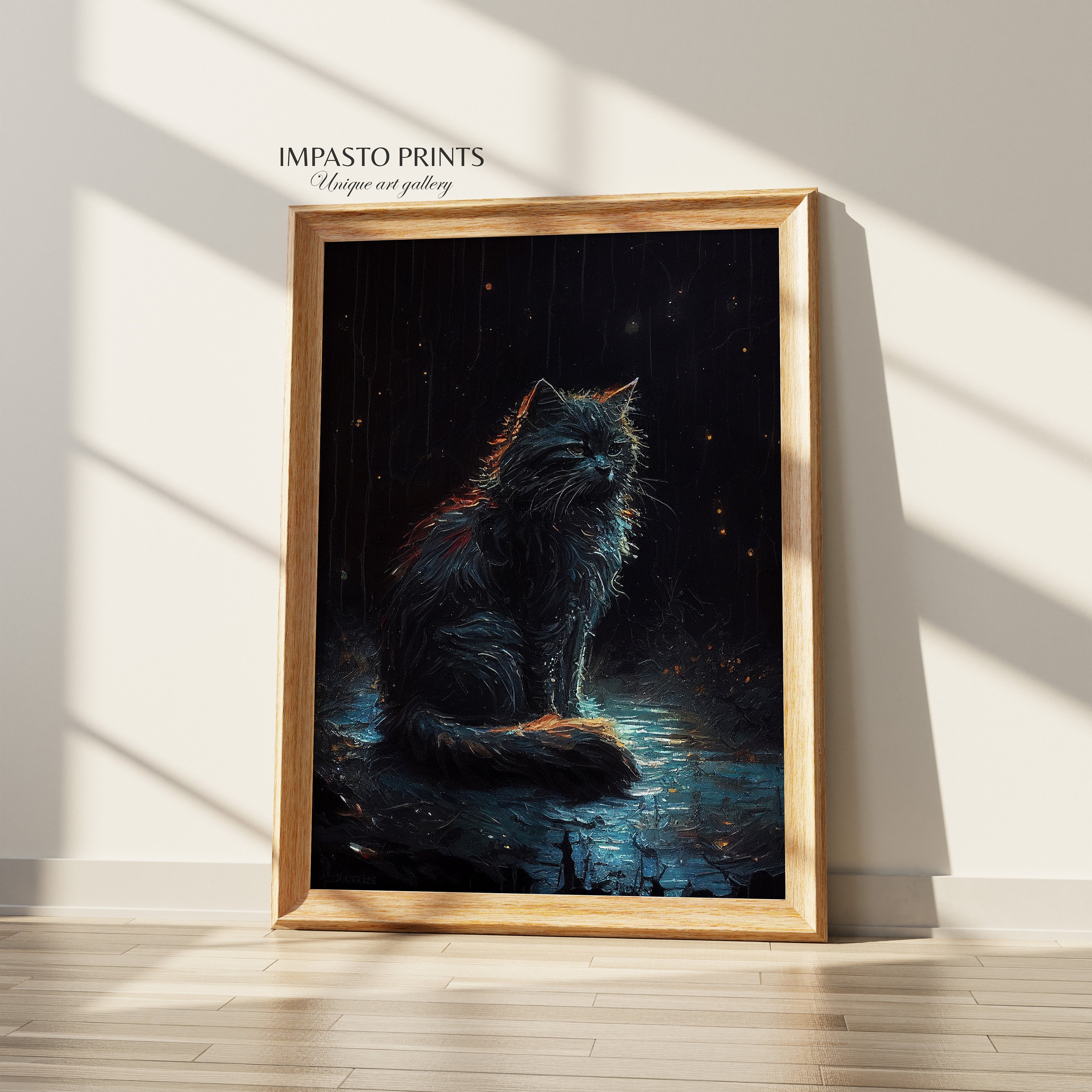 Dark Academia Decor Cat Dark Academia Prints Cat Wall Art - Etsy