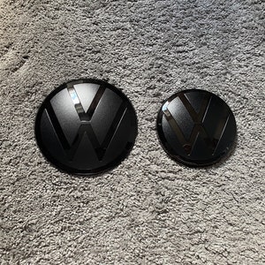 VW Golf 7 VII Front & Heck Emblem Schwarz Zeichen Logo Facelift VorFacelift Bild 3