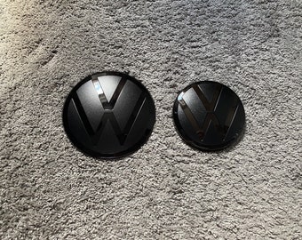 VW Passat B7 Front & Heck Emblem Schwarz Zeichen Logo