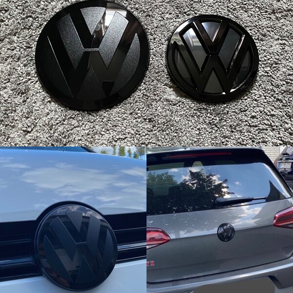 VW Golf 7 VII Front & Heck Emblem Schwarz Zeichen Logo Facelift VorFacelift