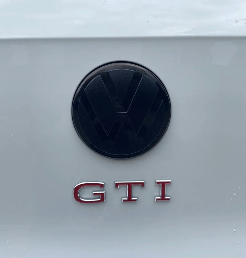 VW Golf 8 VIII Front & Heck Emblem Schwarz Zeichen Logo Gti Gtd R Bild 4