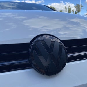 VW Golf 7 VII Front & Heck Emblem Schwarz Zeichen Logo Facelift VorFacelift Bild 2