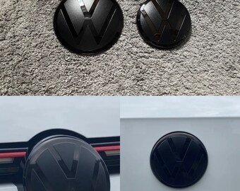 VW Golf 8 VIII Front & Heck Emblem Schwarz Zeichen Logo Gti Gtd R