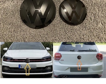 VW Polo 6 AW (Vfl und FL) 2017-2023 Front & Heck Emblem Vorne Schwarz Logo Zeichen