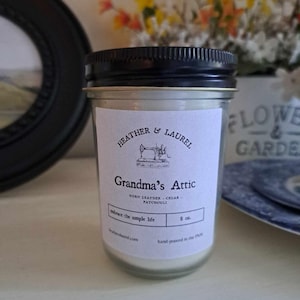 8 oz Scented Candle Leather Cedar and Patchouli