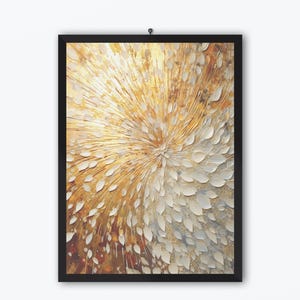 Golden Abstract Art Print, Digital Download, Luxury Gold Leaf Wall Art, Modern Home Decor, Printable Office Artwork