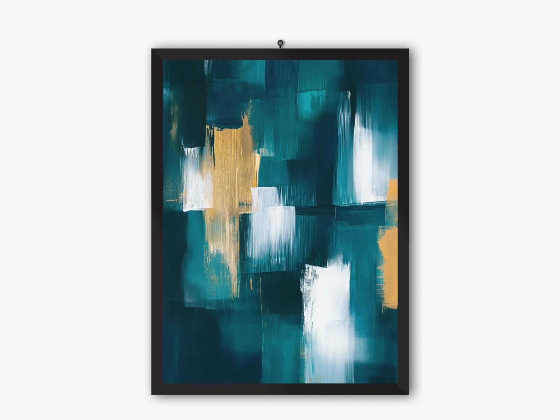 Digital Abstract Art, Blue and Gold Instant Download, Printable ...