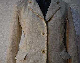 Cream Mayoral wool felt blazer jacket age 14 Caletta de Mayoral