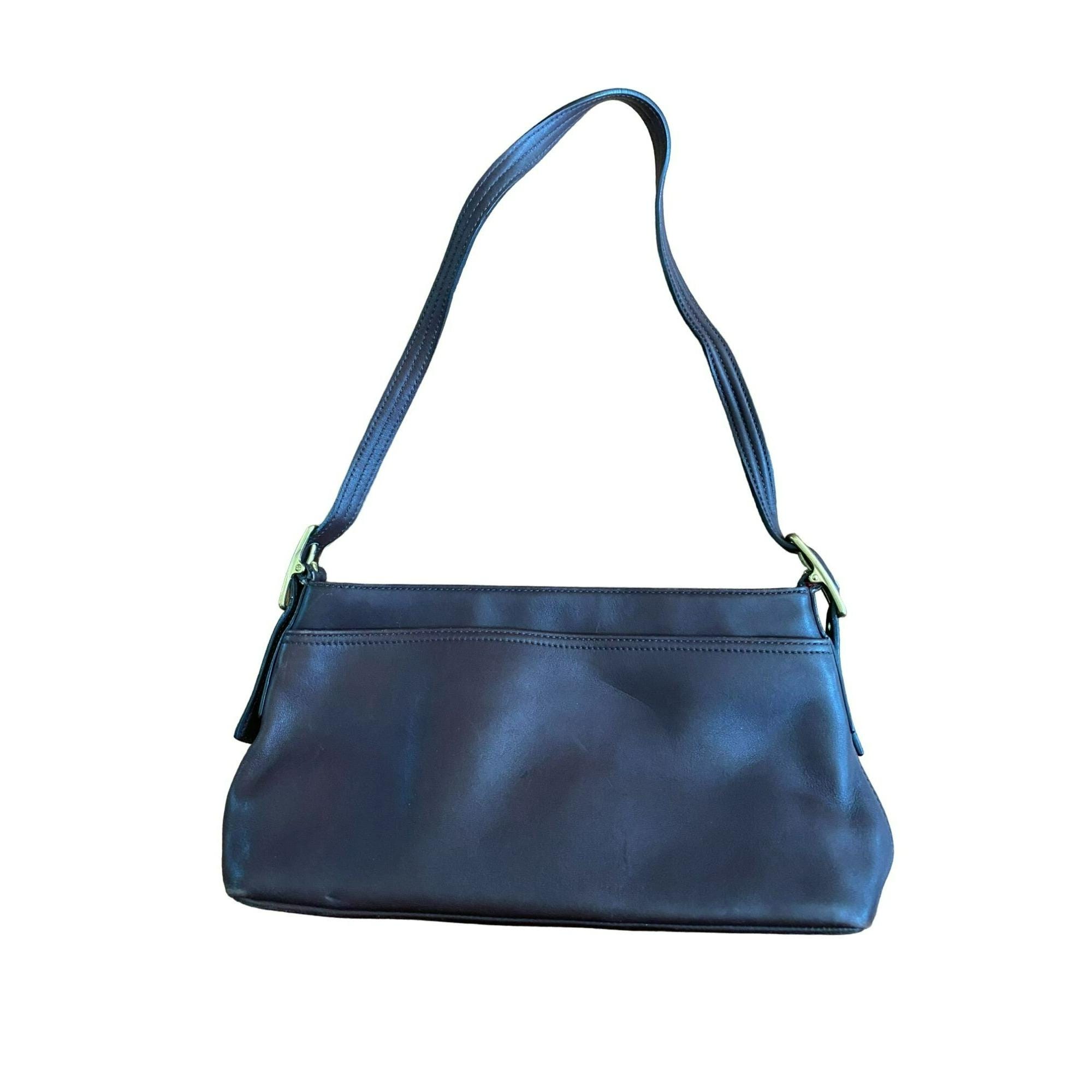 Coach Brown Leather Legacy Shoulder Bag With Adjustable Strap Y2K 