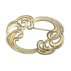 Antique Art Nouveau Sterling Silver Brooch Pin