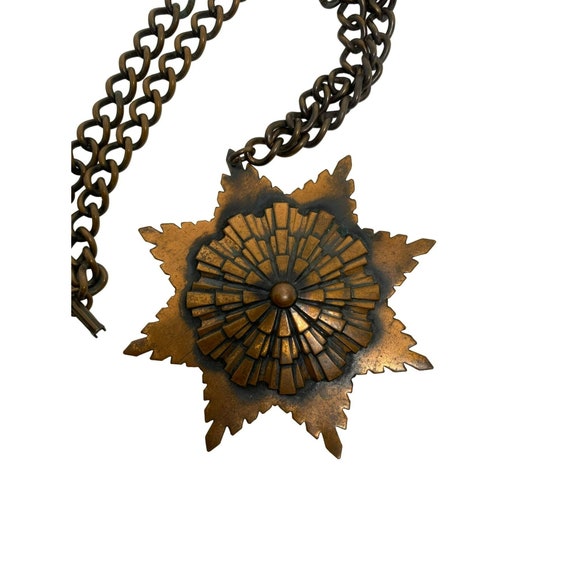 1960s Star Copper MCM Pendant Necklace - image 3