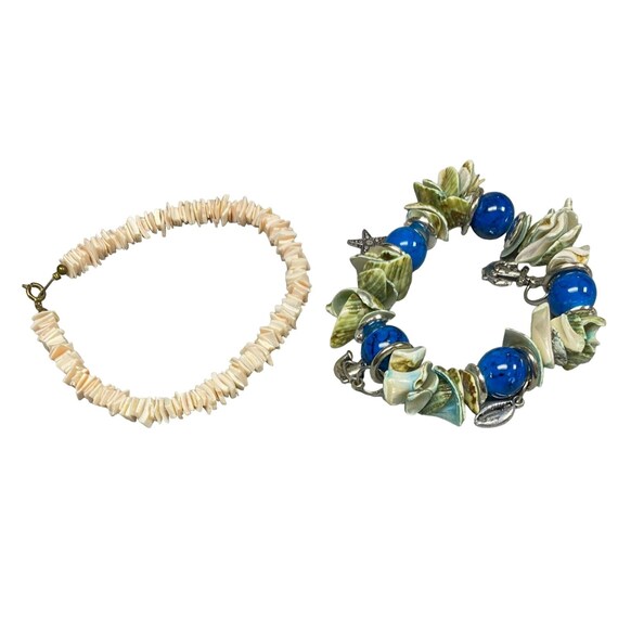 10 Braccialetti Heishi In Argilla Polimerica E Conchiglia Puka - Bohemien A Strati, Colorati, Impermeabili, Elastici