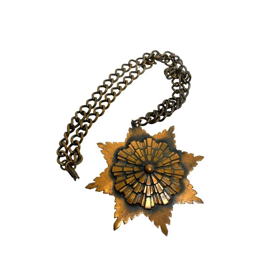 1960s Star Copper MCM Pendant Necklace - image 2