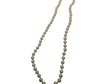 Vintage Monet Gold Tone and Faux Pearls 16 Inch Necklace With