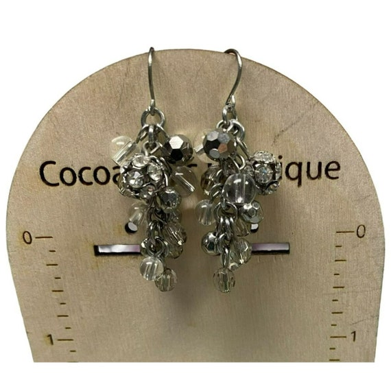 Boucles D'oreilles Pendantes En Argent Massif Style Grappes De Raisins - Occasion