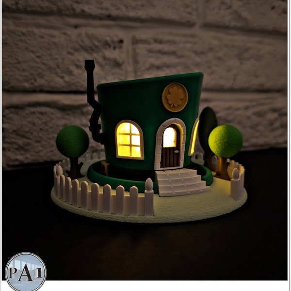 Leprechaun's hat St Patrick's Day Fairy House Mini Lamp house DIY decorations