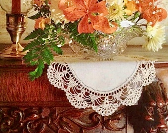 Modèle de bordure au crochet pour poupées dansantes vintage, accessoires de table (Modèle PDF)