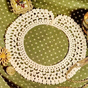 Vintage Crochet Lace Collar Pattern, Edging Border (PDF Pattern)