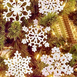 Crochet Snowflake Pattern 5 Vintage Snowflake Christmas Ornament Crochet Accessories