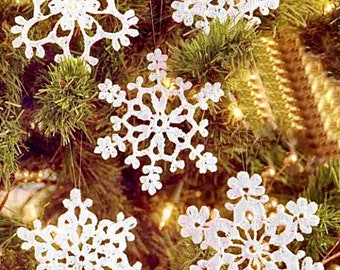 Crochet Snowflake Pattern 5 Vintage Snowflake Christmas Ornament Crochet Accessories