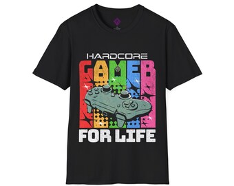 Hardcore Gamer for Life Tee , Ultimate Gaming Commitment Edition