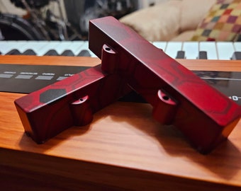 Custom Jazz Bass pickup covers, 5 string,Red Hex graphics