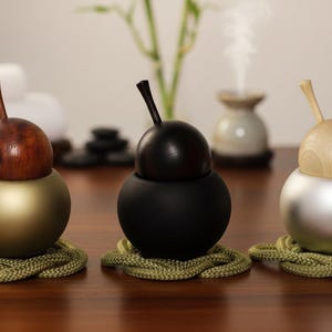 Handcrafted Japanese Pear Bell by Takashi Ashitomi - Relaxation & Mindfulness Decor