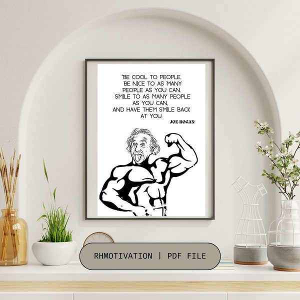 SMILE | Joe Rogan Motivation | PDF | High Quality | Instant delivery | A4| Printable | Trending | Last Minute Christmas gift