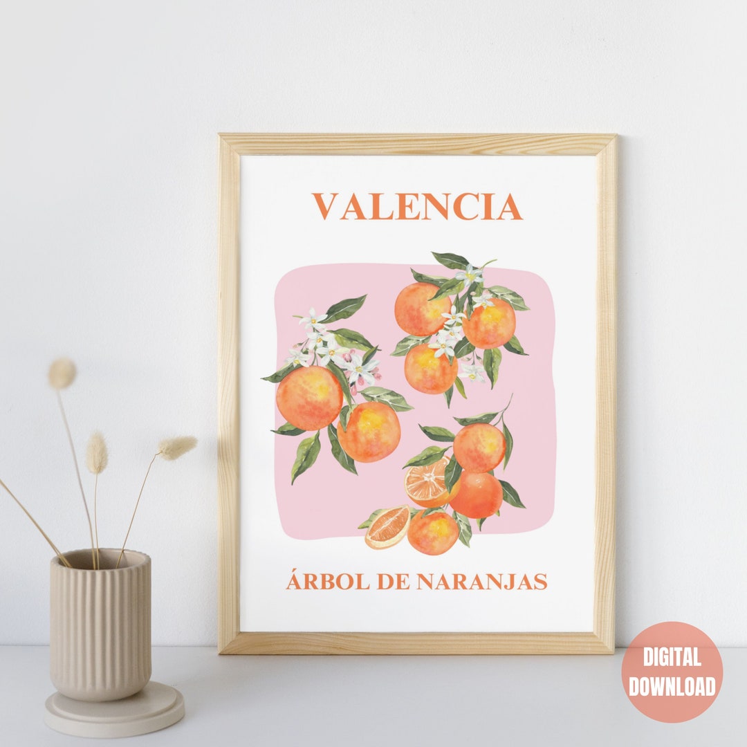 Valencia Fruit Market Oranges Wall Art Water Colour Art Etsy