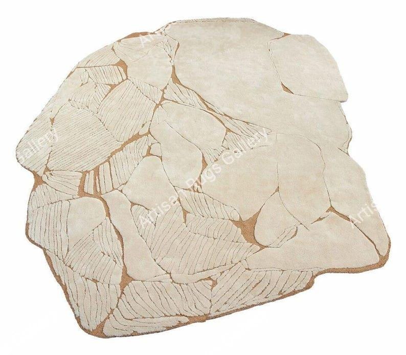 Hand-tufted Irregular Wool Area Rug: Designer Home Decor - Etsy